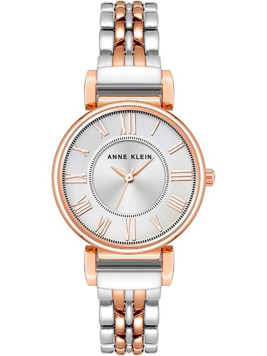 Anne Klein Women\'s Silver Rose Gold Japanese Quartz Roman Numeral Bracelet Watch main image 4